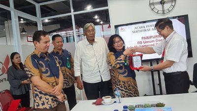 RSUD AM Djoen Sintang berhasil mendapatkan Predikat PARIPURNA dari LAFKI Jakarta